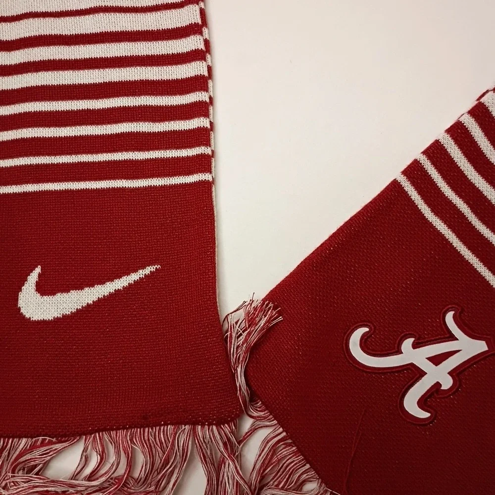 Nike Scarf‎ Unisex ALABAMA CRIMSON TIDE Red White Winter 61